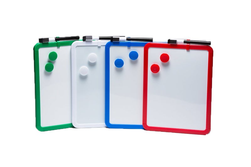 Charles Leonard Framed Magnetic Dry Erase Board with Marker & Magnets, Assorted Colors, 8.5" x 11" - Image 4